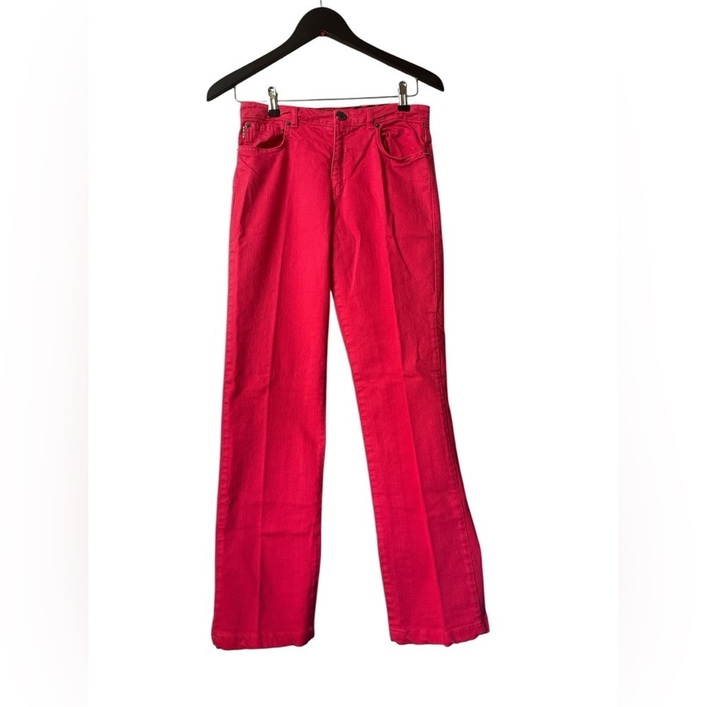 Burberry Straight Leg Denim Pants Fuscia Women Size 28